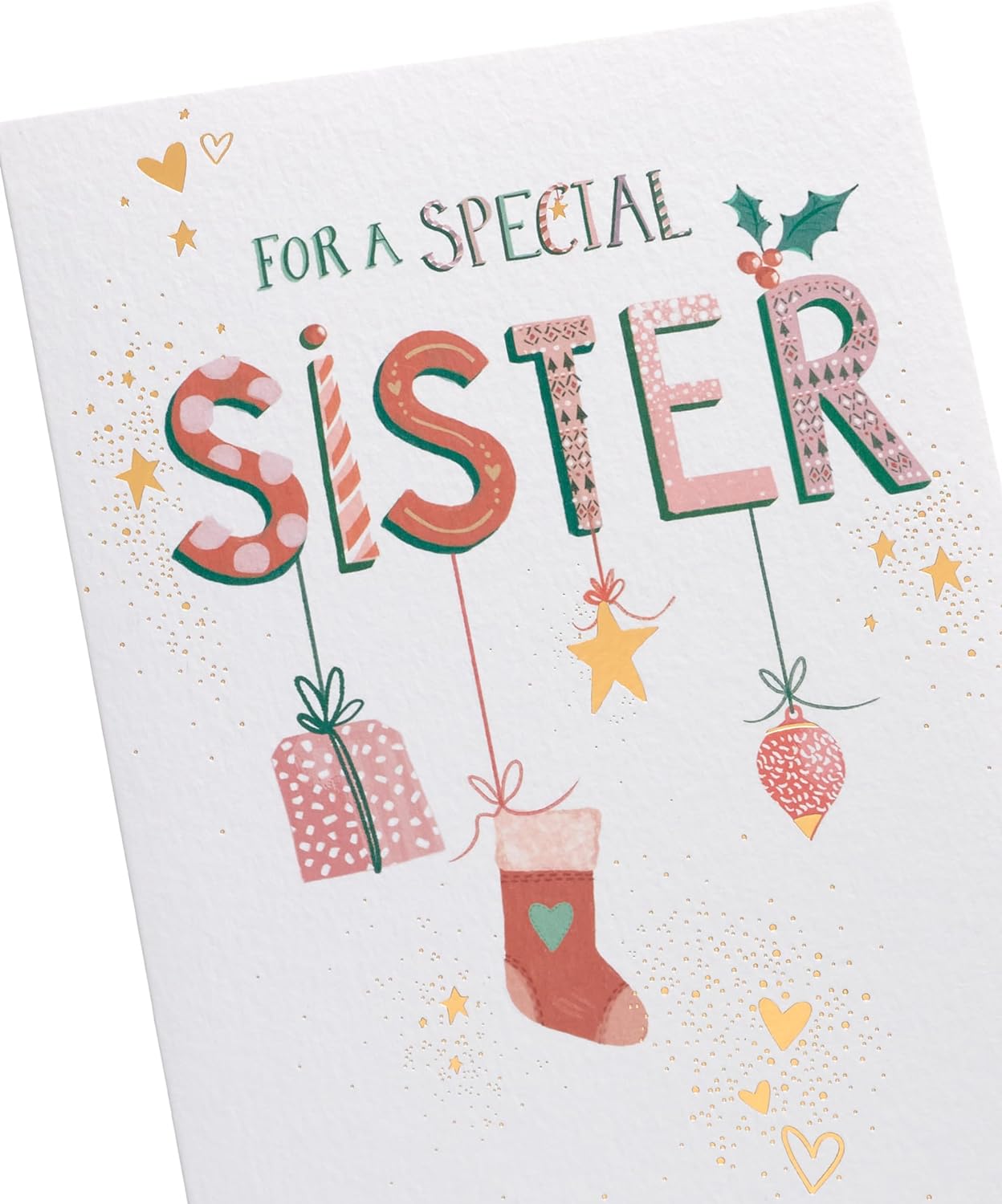 Sister Christmas Card Hanging Ornaments Design