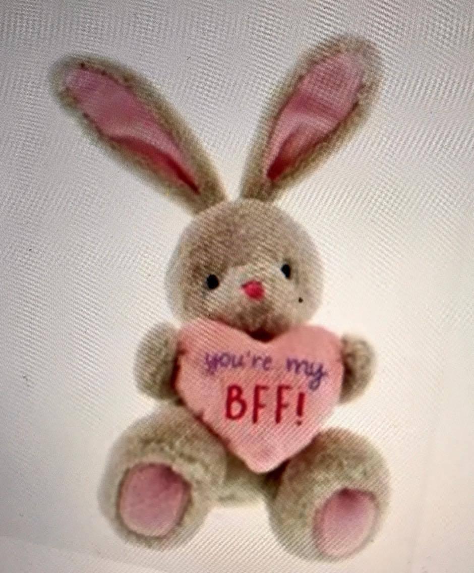 Bebunni Rabbit Medium Sitting with Heart 16 cms - BFF