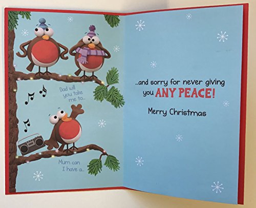 World's Best Mum And Dad Christmas Card With Badge