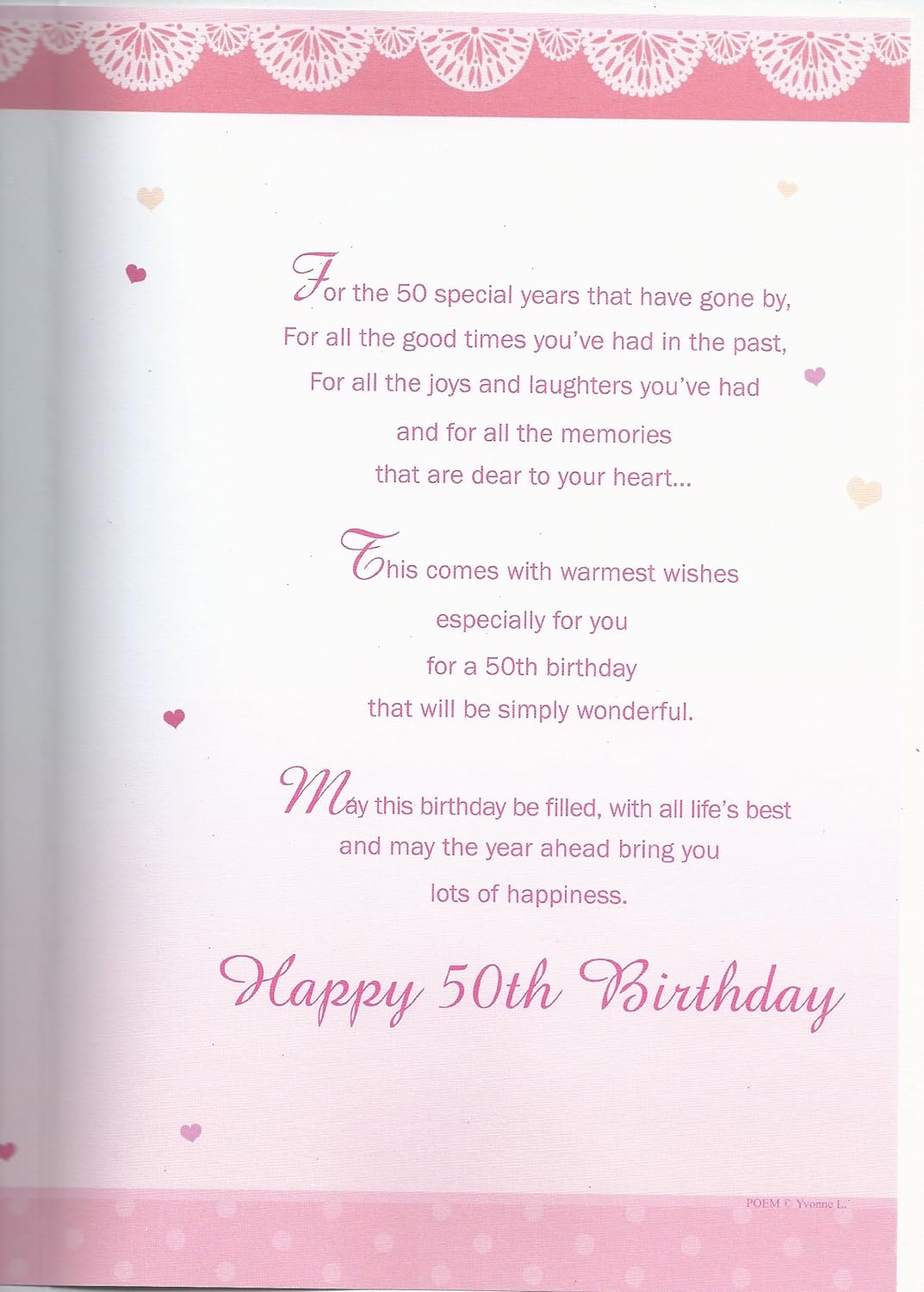On Your 50th Floral Design Birthday Card