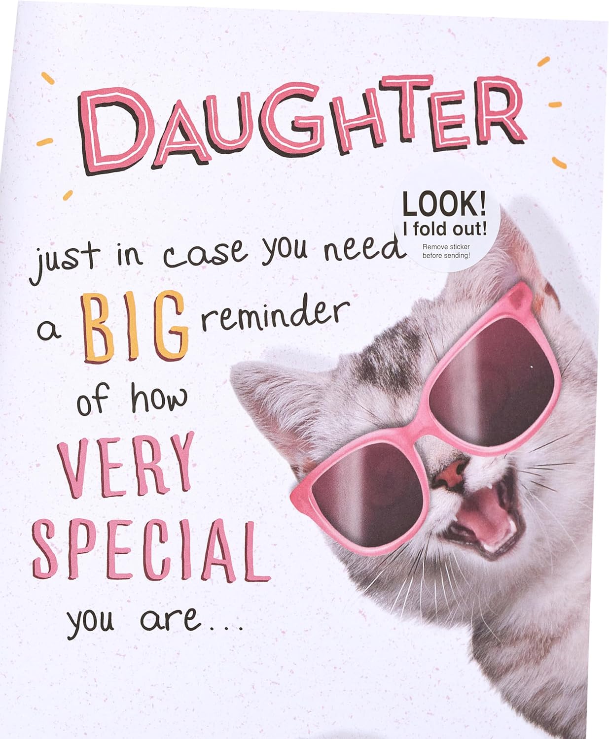Fold Out Cat Design Daughter Birthday Card