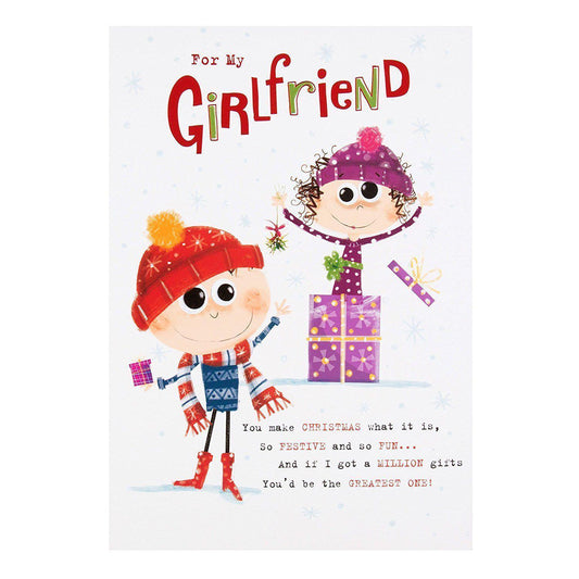 Girlfriend Christmas Card 'Greatest Gift' 