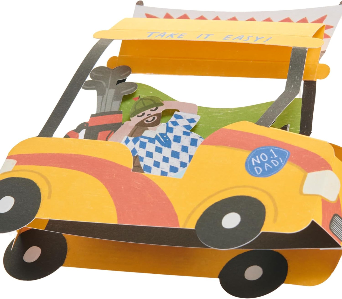 Pop-Up Golf Cart Design Dad Father's Day Card