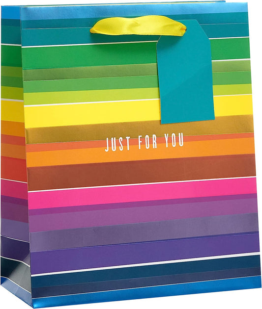 Just For You Rainbow Design Medium Gift Bag