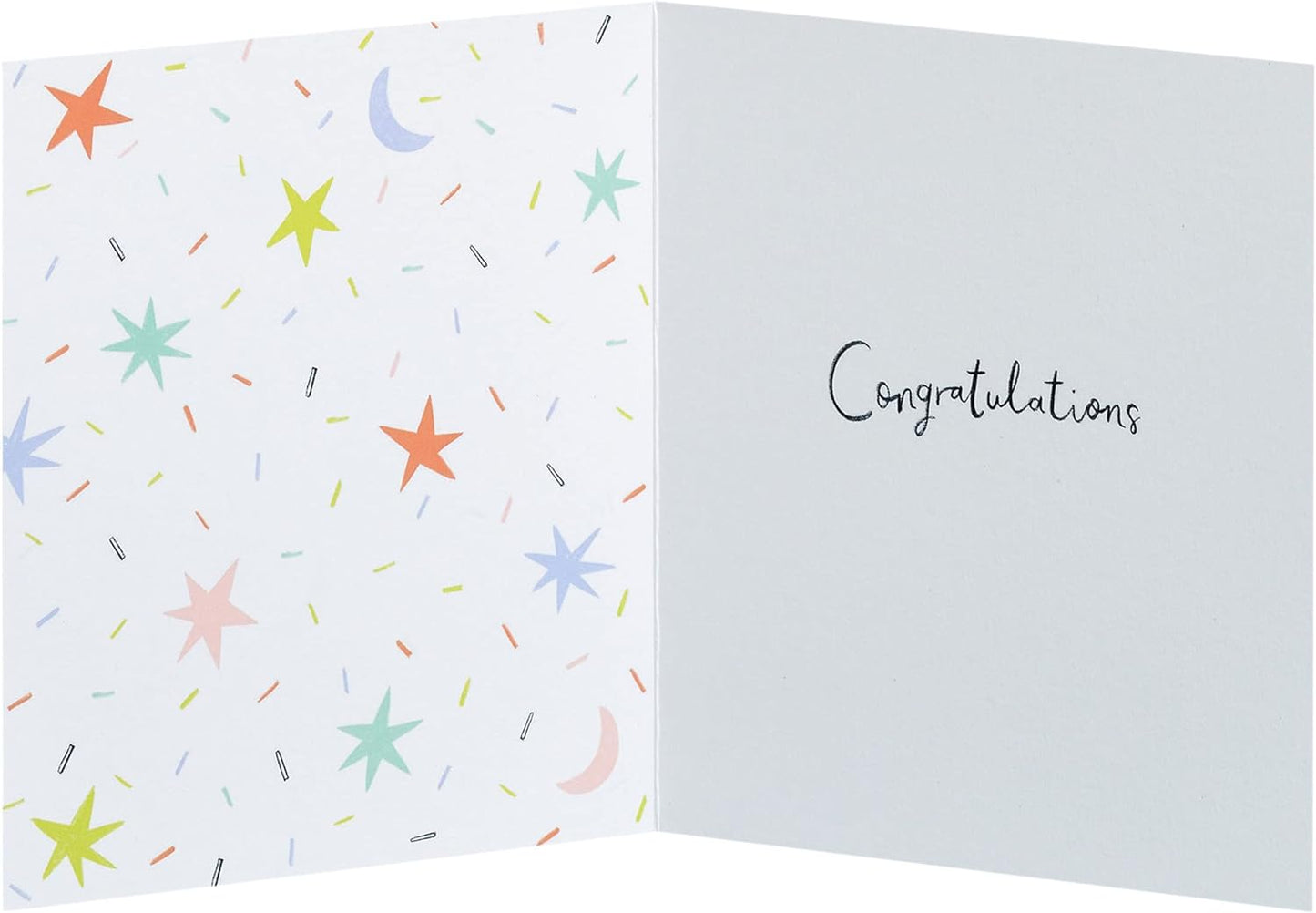 Fun Confetti Design Graduation Card congratulations