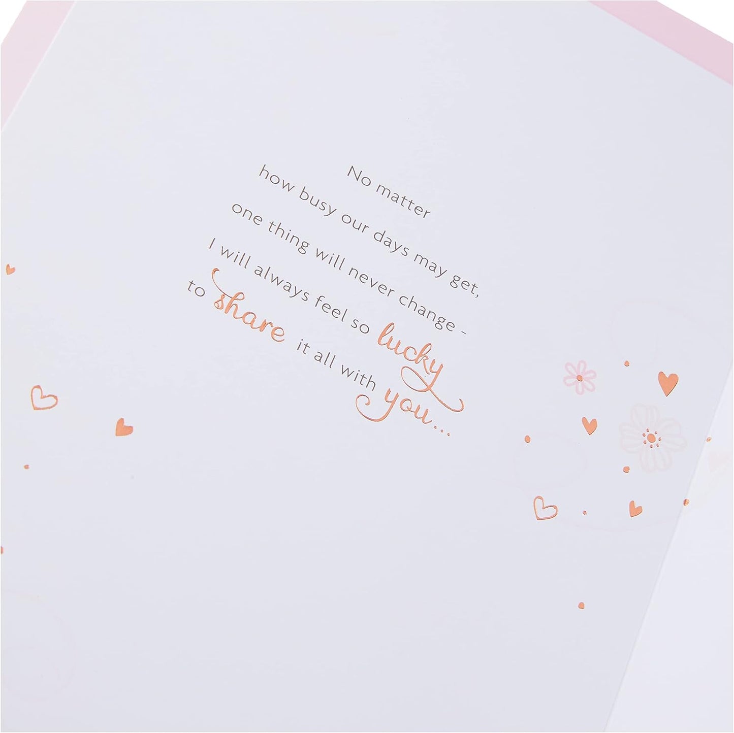 Romantic Valentine's Card For Wife with Keepsake