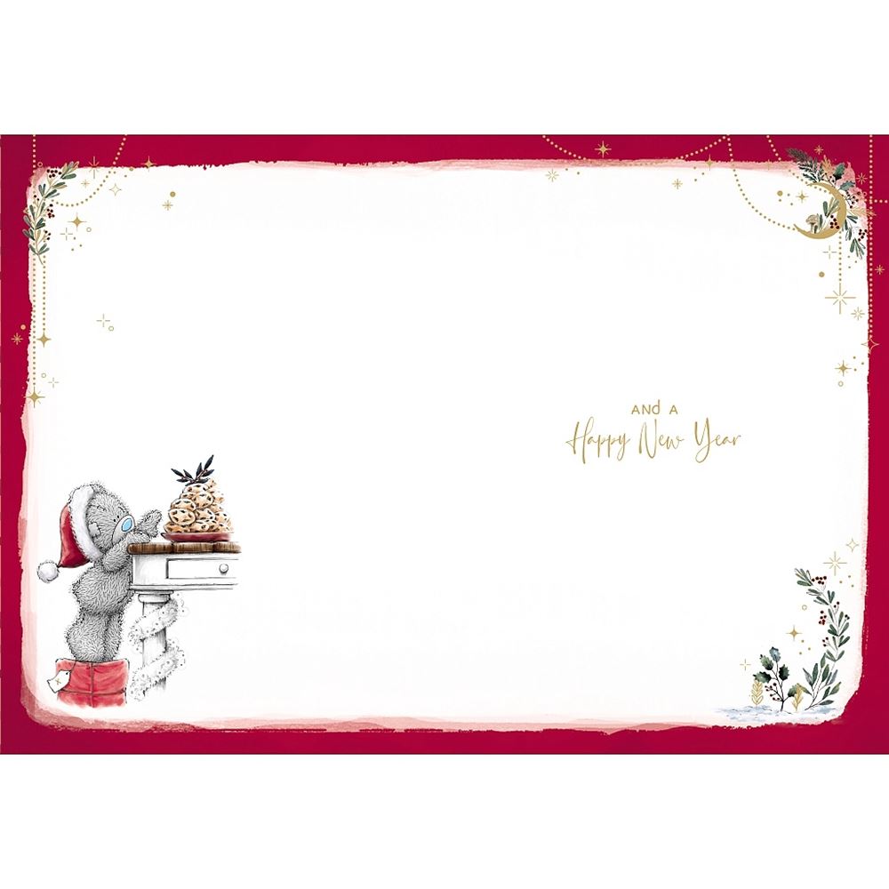 Bear And Mince Pie Tray Christmas Card