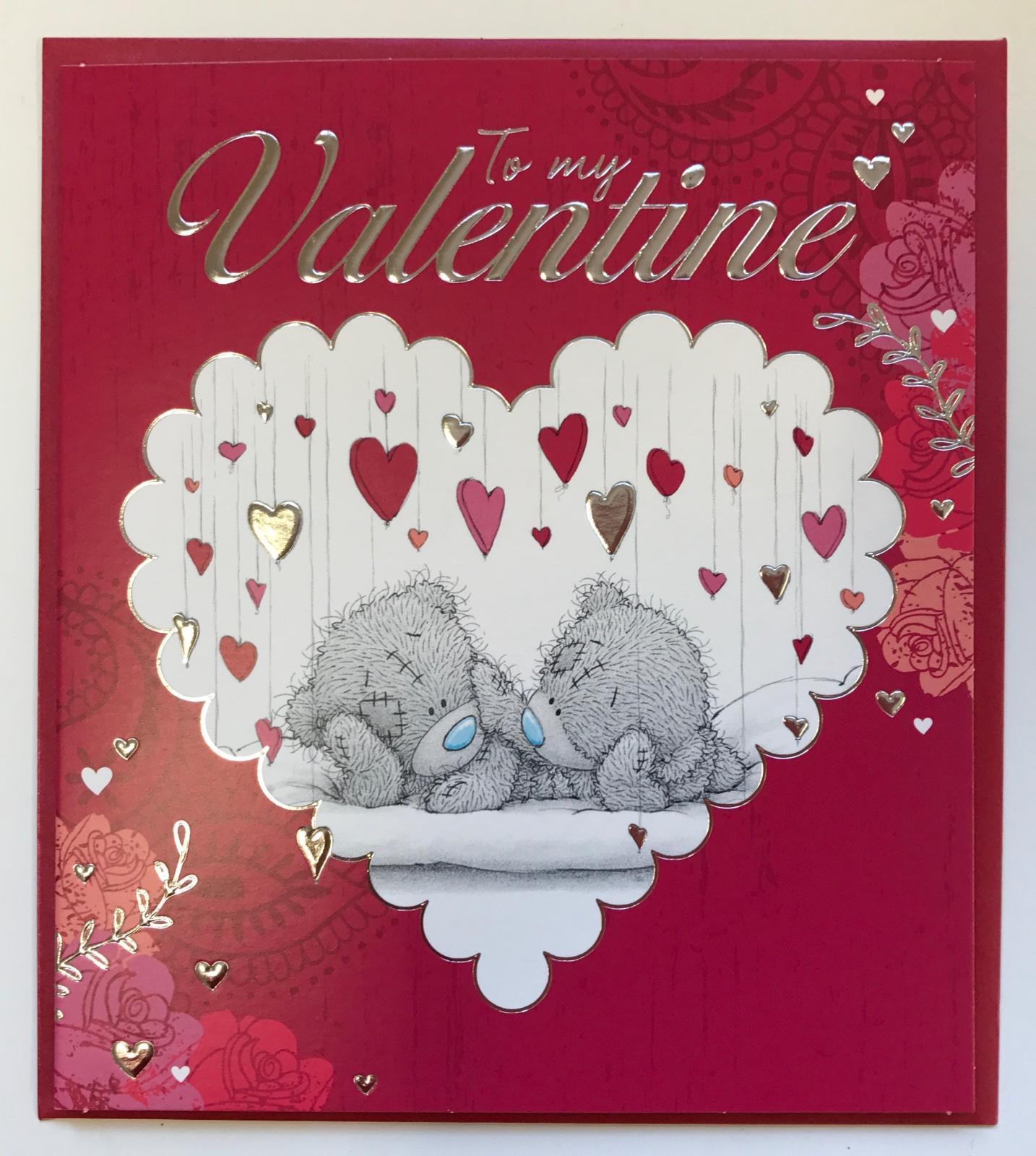 Hanging Hearts Me to You Bear Valentine's Day Card