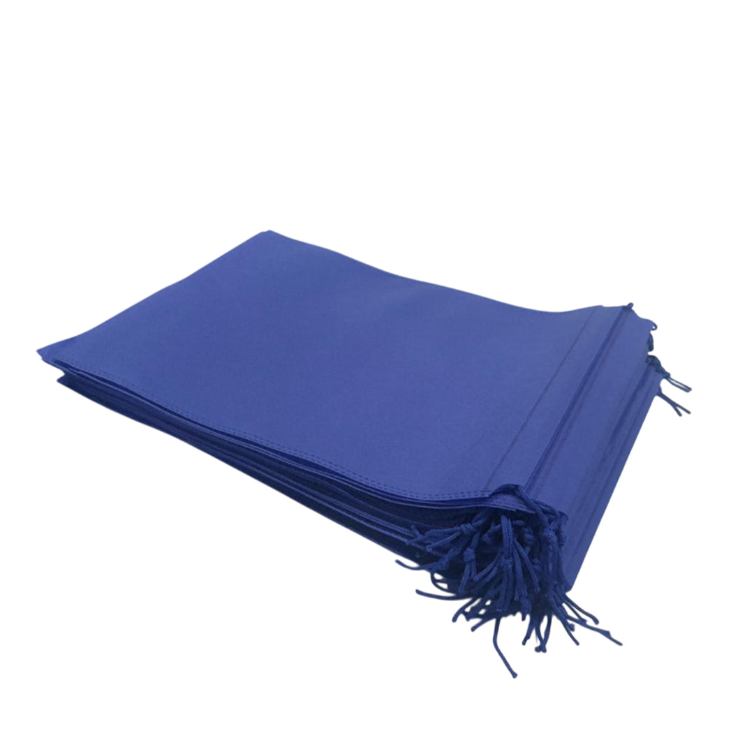 Pack of 25 Blue Coloured 32x22cm Non-Woven Drawstring Bags