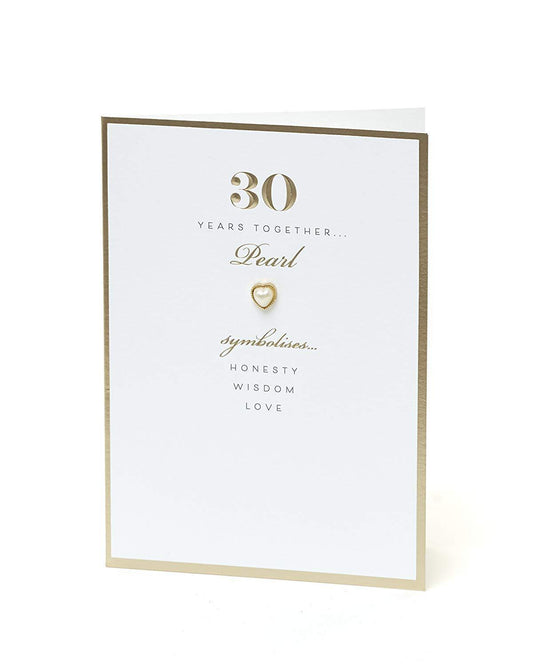 30th Anniversary Card Pearl 30 Years Together 