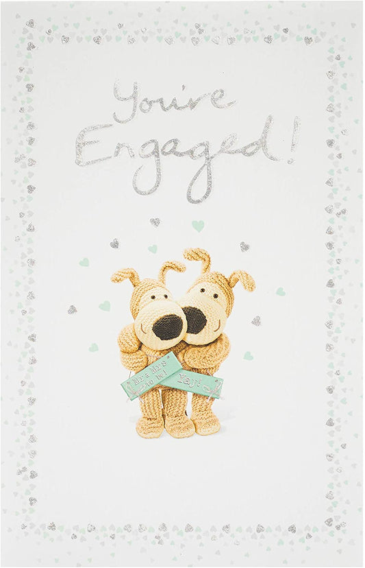 Boofle Engagement Card Congratulations Card For Couple With Sparkle