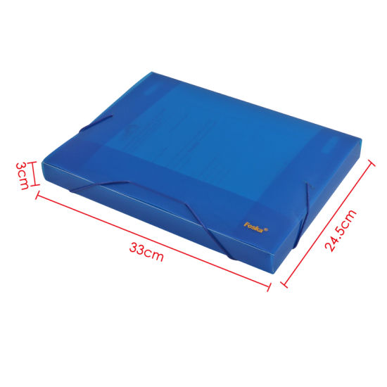 Pack of 12 A4 Coloured Translucent Box Files with Elastic Closure