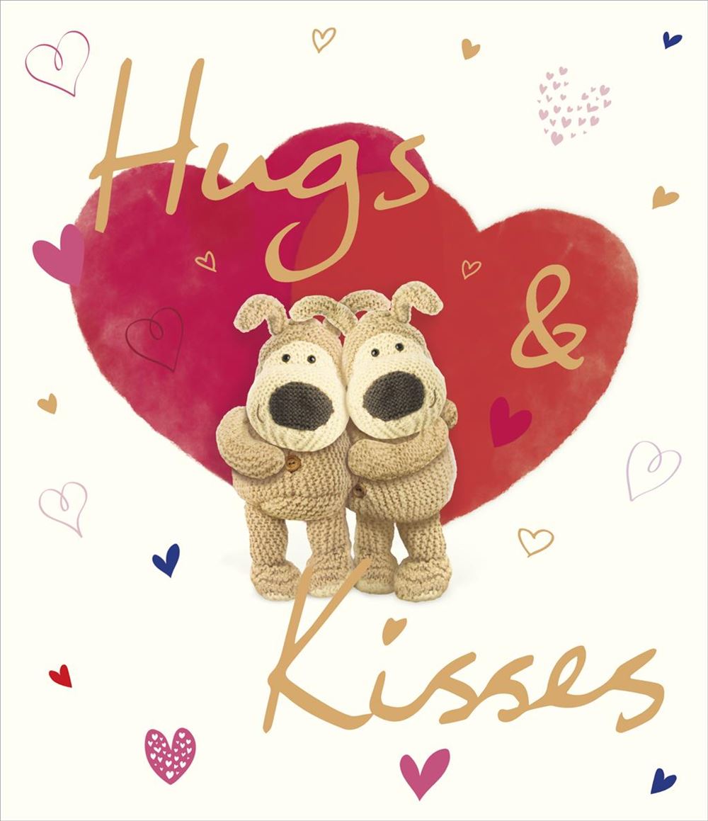 Boofles Standing in Front of Heart Valentine's Day Card