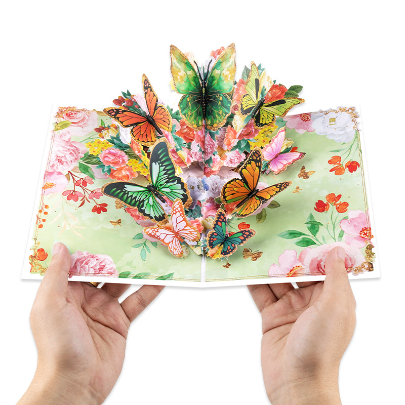 Bright Wings Butterfly 3D Pop Up Greeting Card