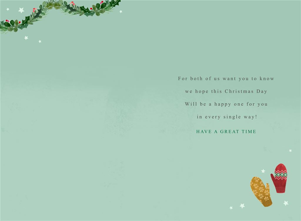 Baubles Design From Both Of Us Christmas Card