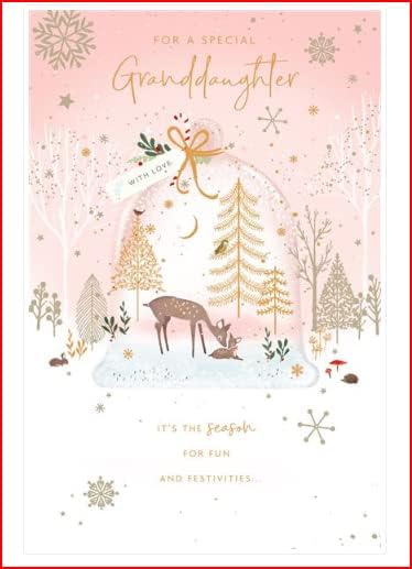 Granddaughter Christmas Card Wildlife Scene The Season for Fun and Festivities