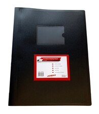 Pack of 10 A4 10 Pocket Black Flexible Cover Display Books