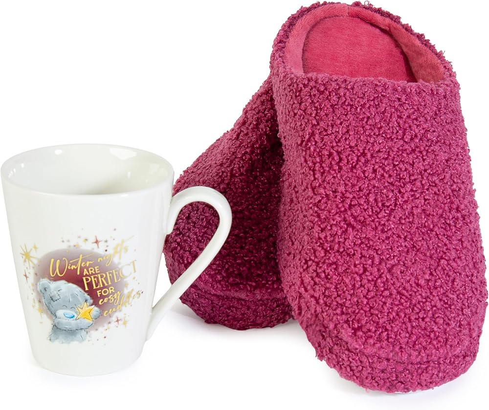 Me to You Slippers and 'Winter Nights' Ceramic Mug Gift Set Official Collection