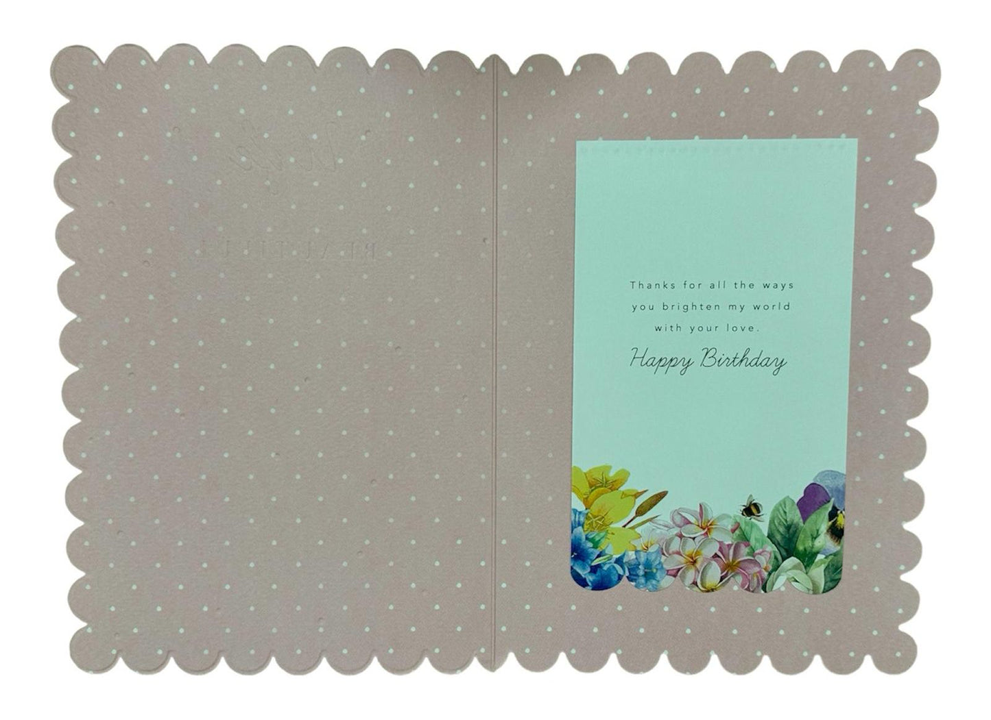 Birthday Card for Wife - Floral Artwork Design