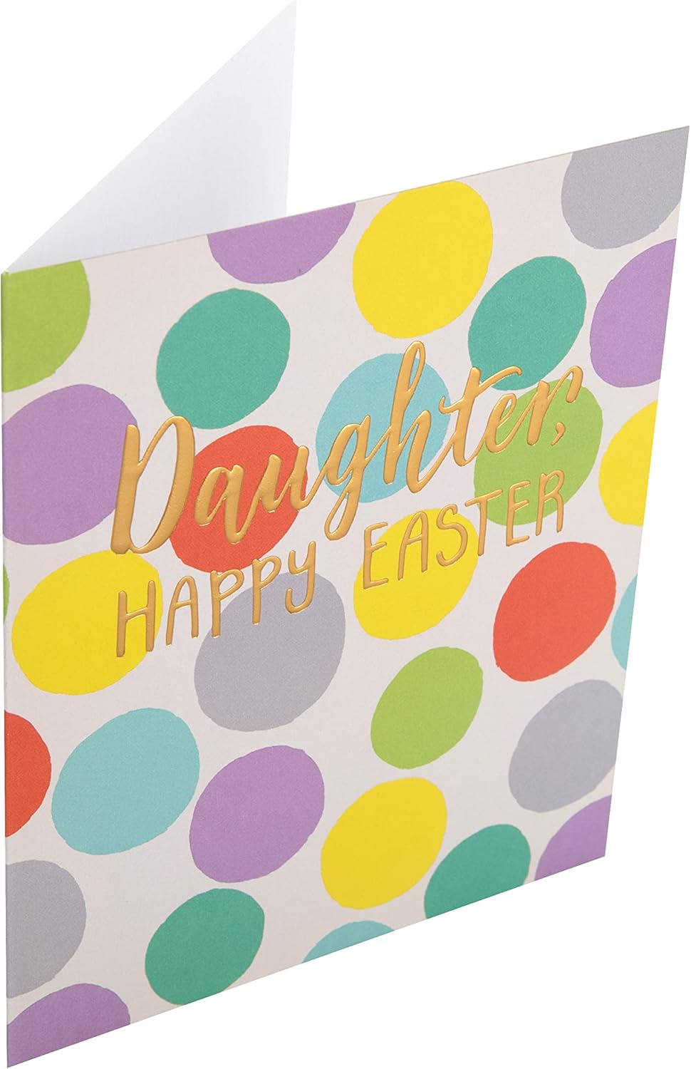 Contemporary Spotted Pattern Design Blank Daughter Easter Card