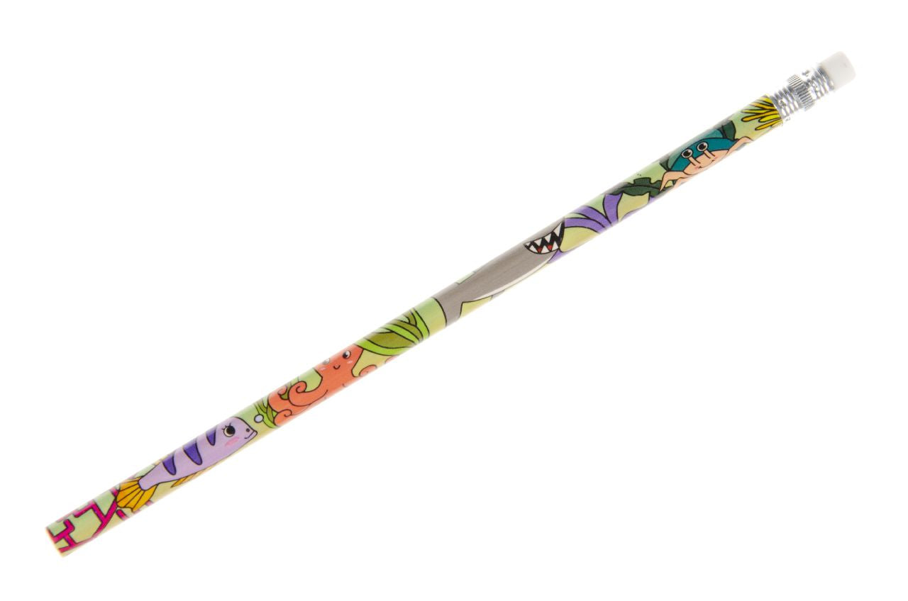 Pack of 12 Sea Animals Design Pencils with Eraser
