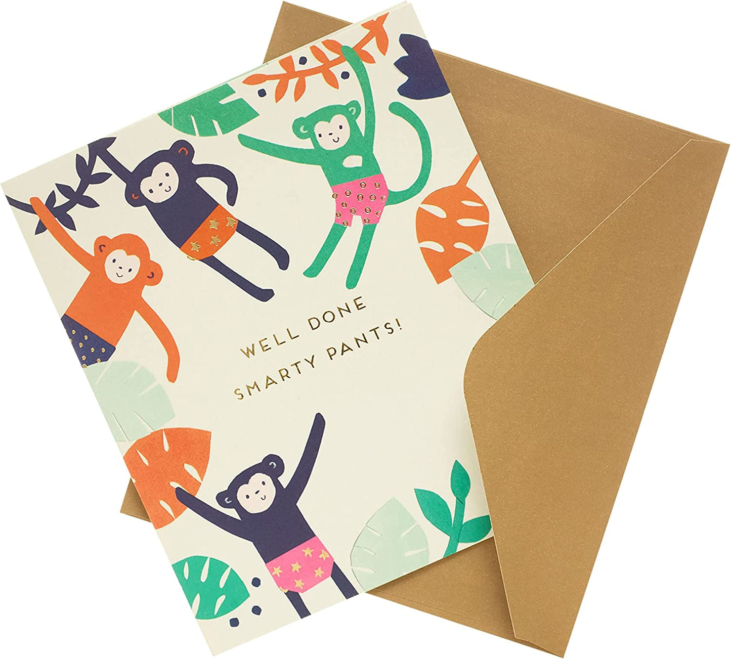 Well Done Smarty Pants! Monkey Congratulations Card Passed Exams