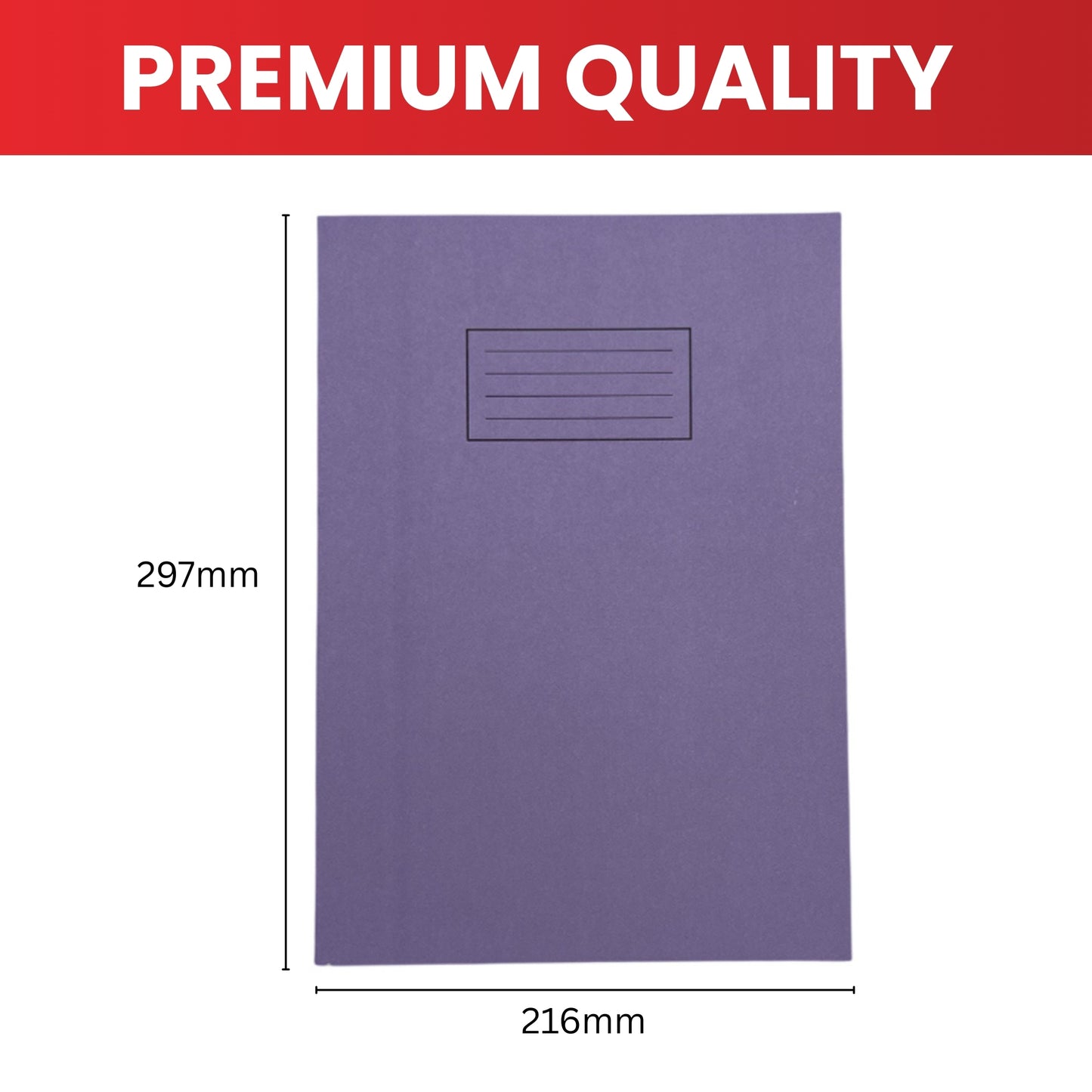 Pack of 50 Janrax A4 Assorted 80 Pages Feint and Ruled Exercise Books