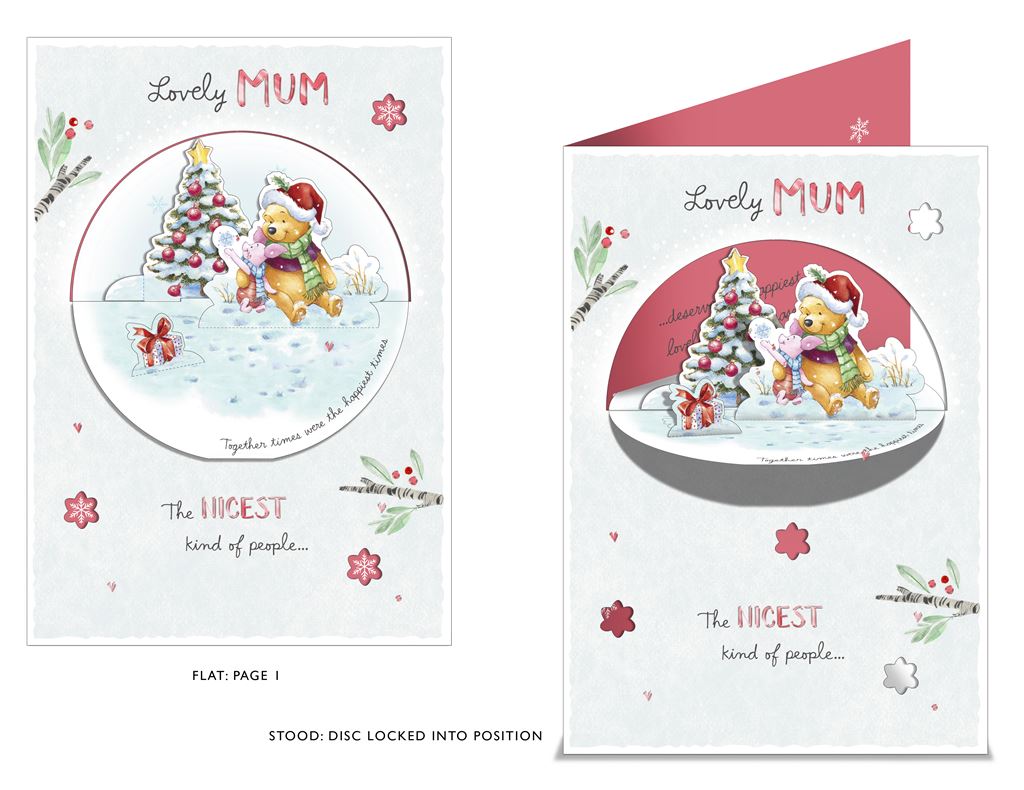 Disney Winnie The Pooh Mum Christmas Card