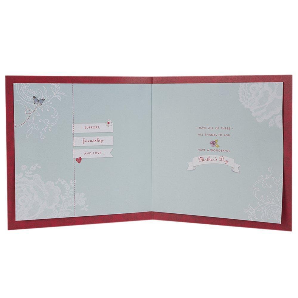 'Mum Contemporary Button' Large Square Mother's Day Card