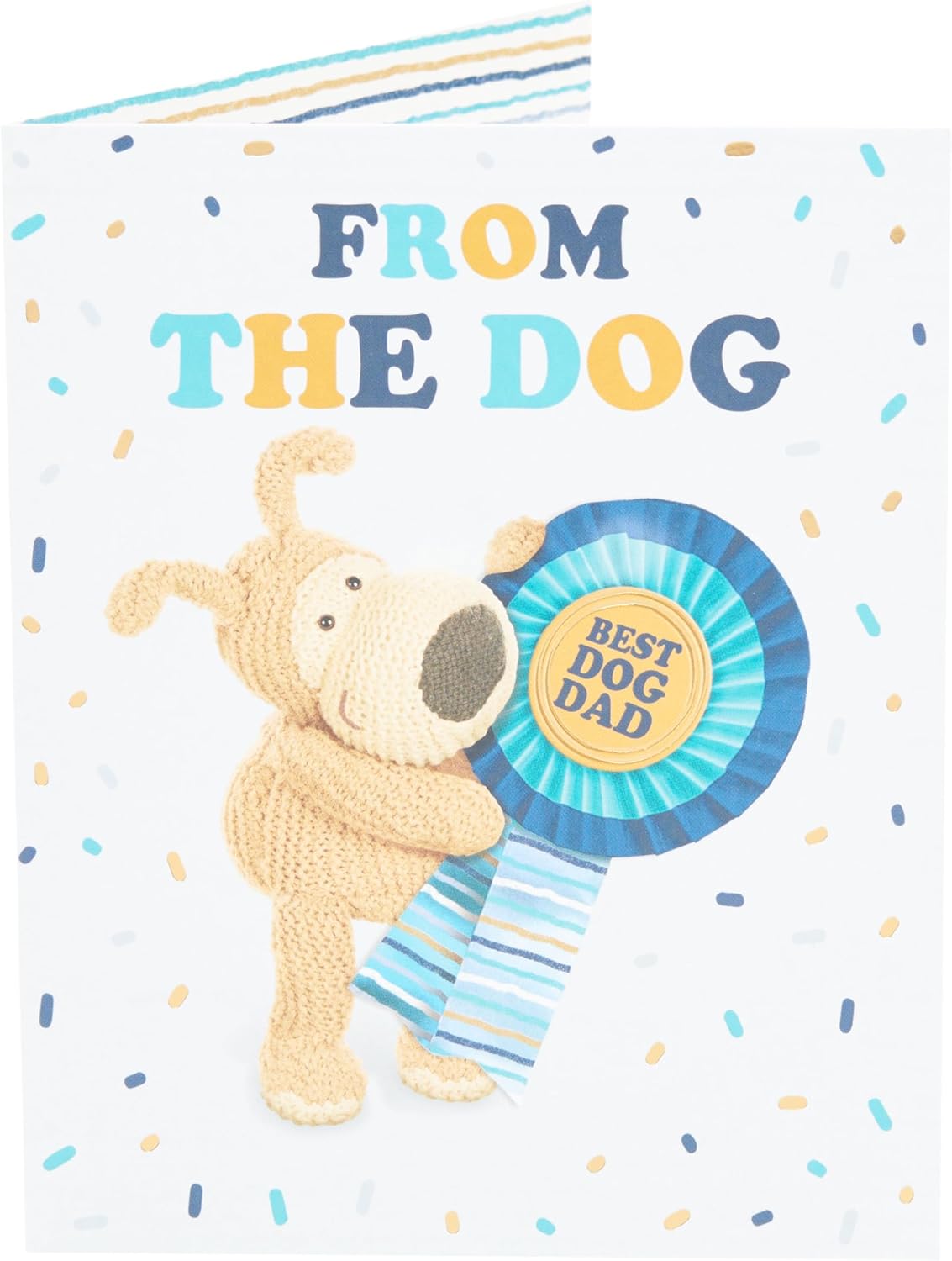 Boofle with Rosette from The Dog Father's Day Card