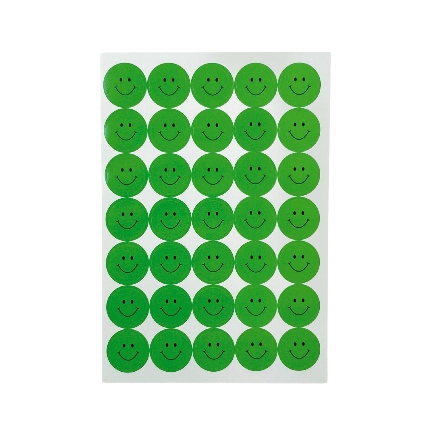 Pack of 2520 Green Smile Face 24mm Self-Adhesive Labels