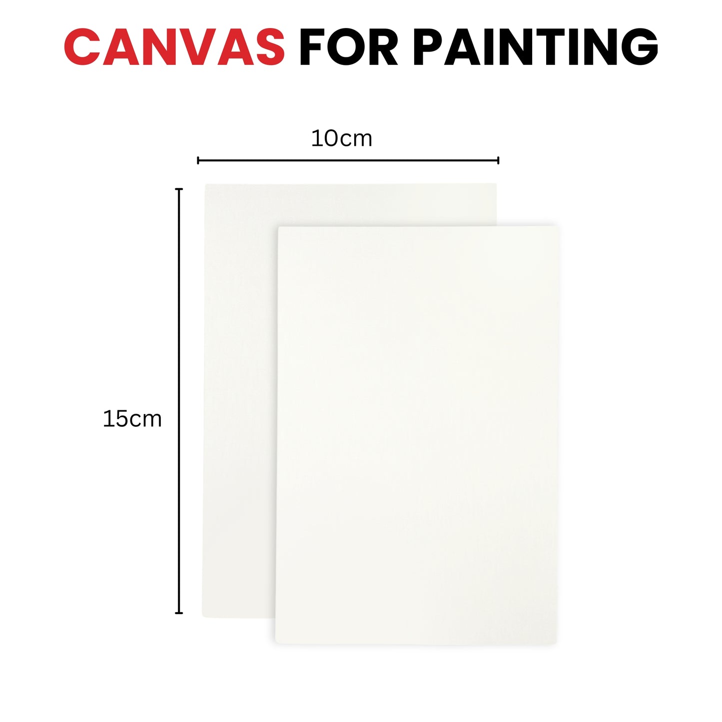 10x15cm Blank White Flat Stretched Board Art Canvas By Janrax
