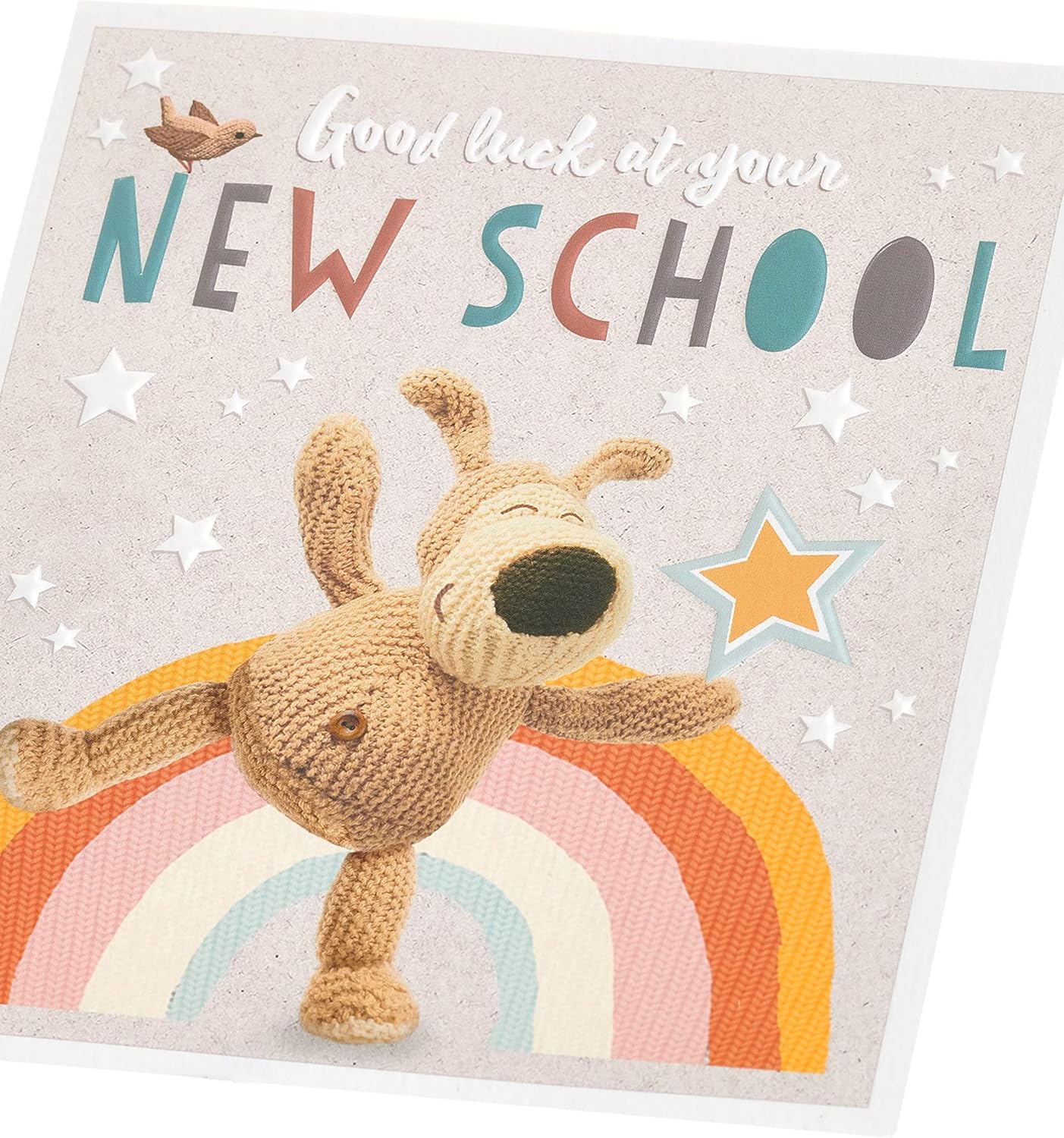 Boofle & Rainbow Good Luck At Your New School Card
