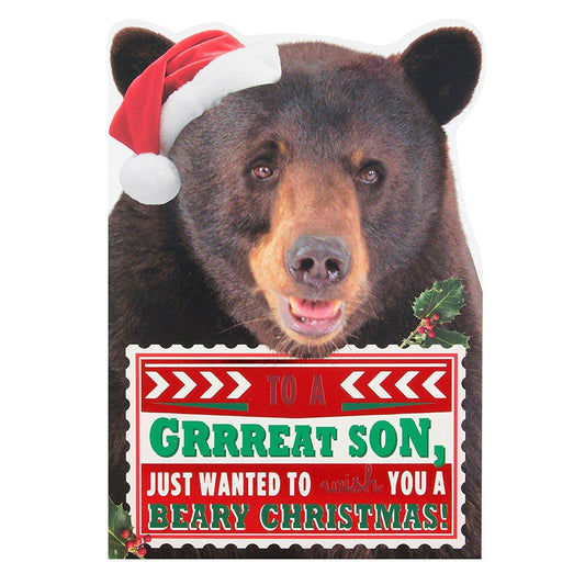 Son Christmas Card 'Beary Grrreat' 