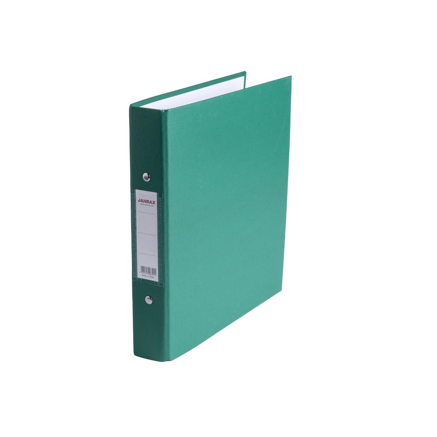 Pack of 3 A5 Green Paper Over Board Ring Binders by Janrax