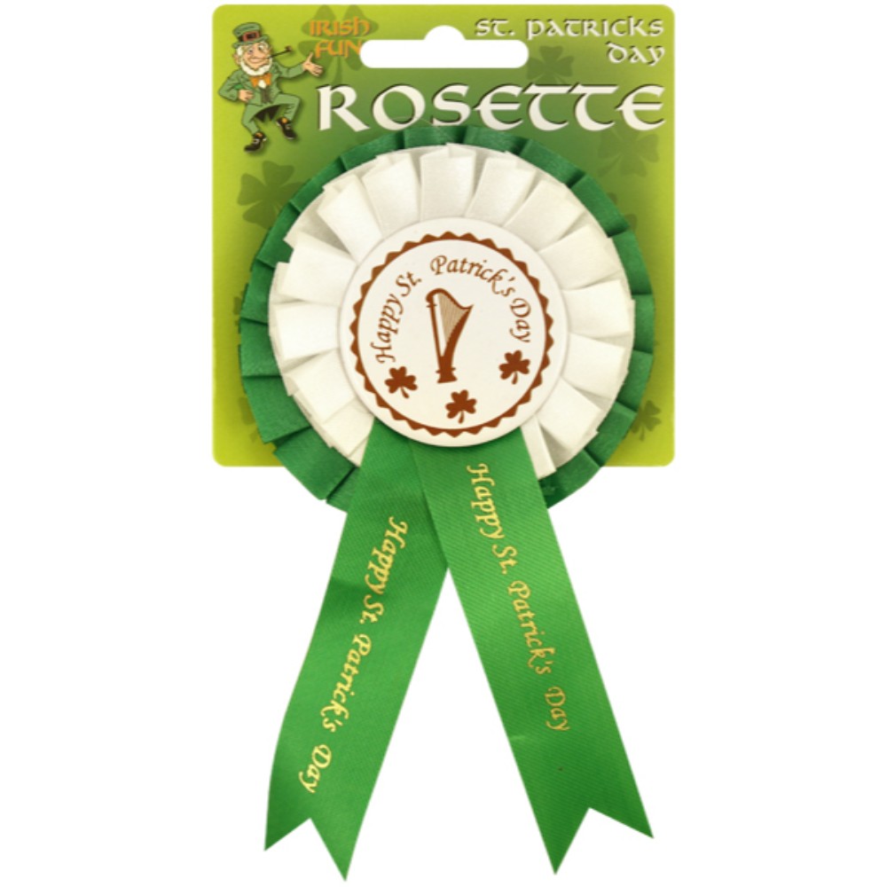 St Patricks Day Irish For The Day Rosette pin Badge decoration
