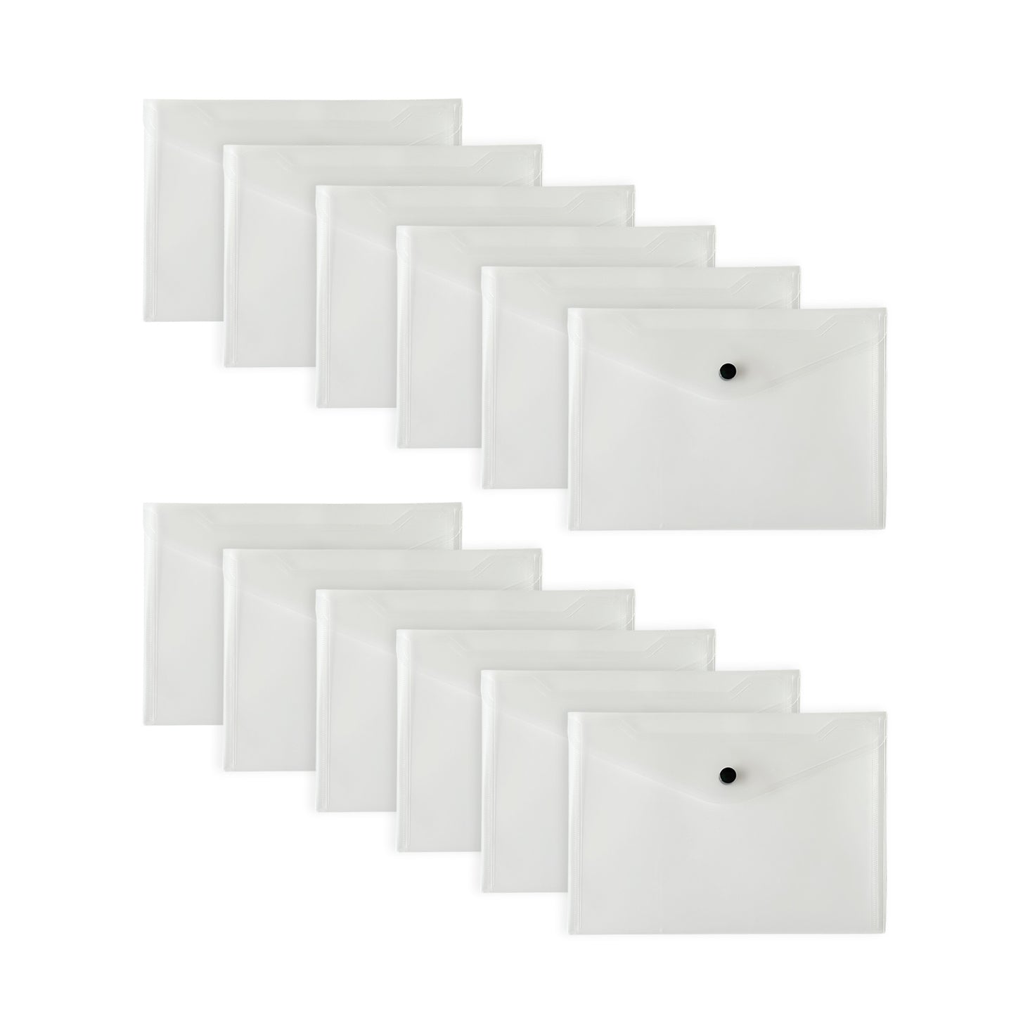 Pack of 12 Janrax A5 Clear Document Wallets