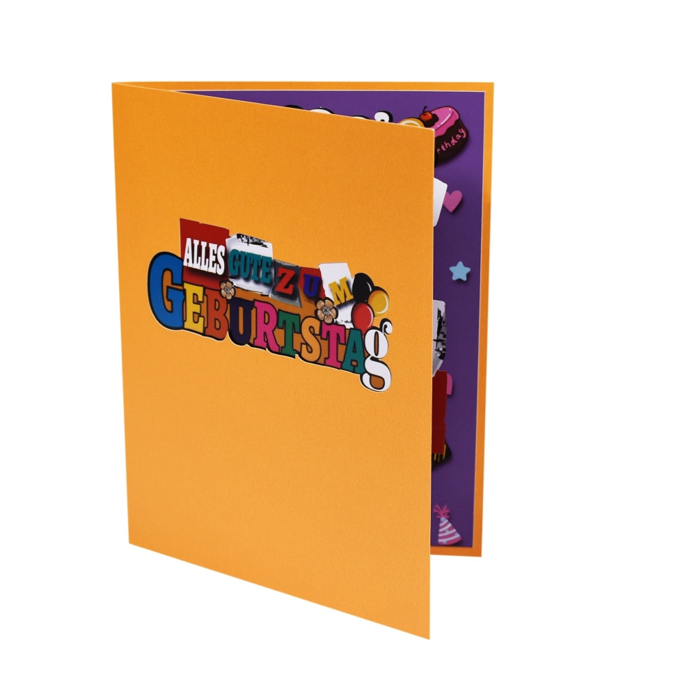 “Alles Gute zum Geburtstag” German Birthday 3D Pop Up Greeting Card