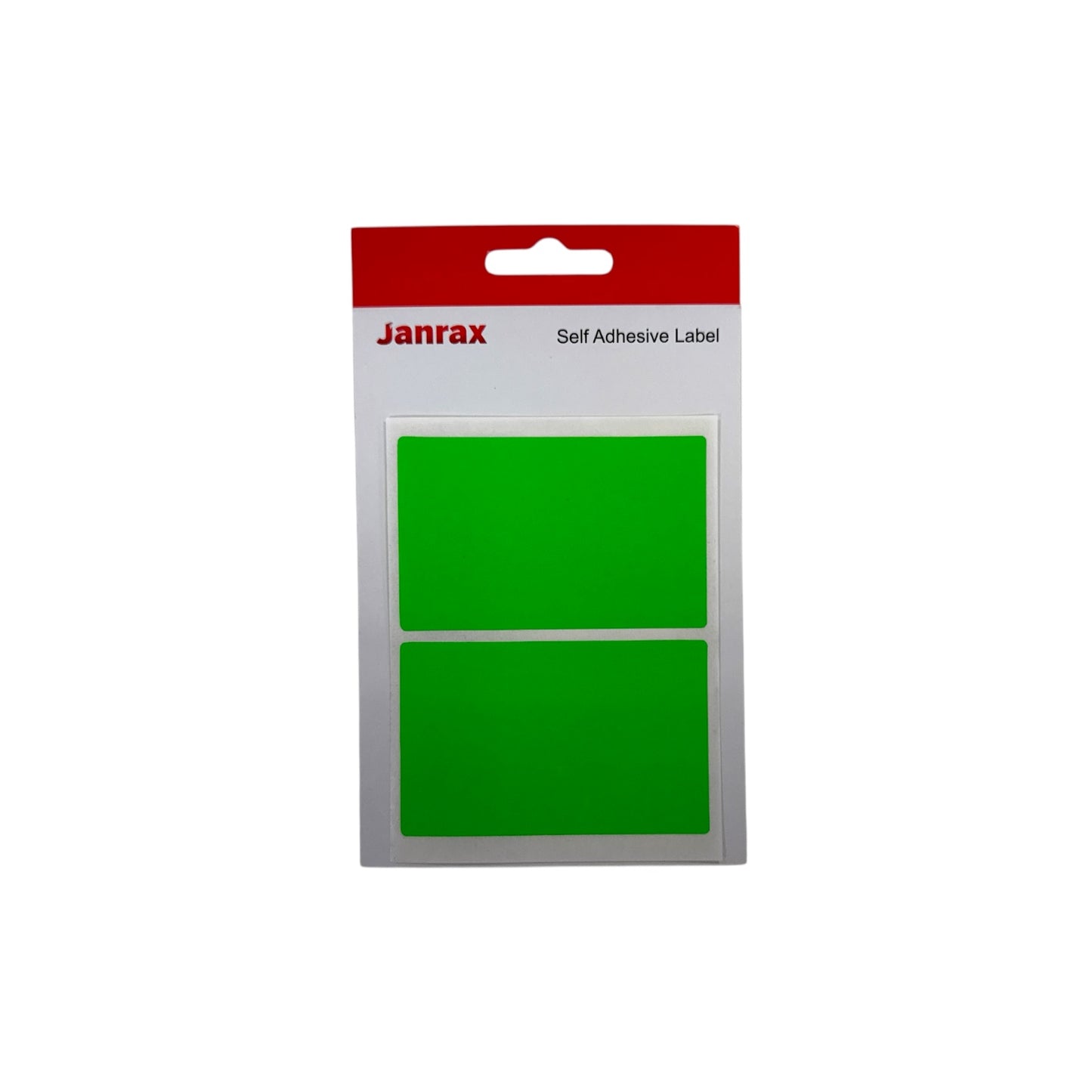 Pack of 96 Fluorescent Green 50x80mm Rectangular Labels