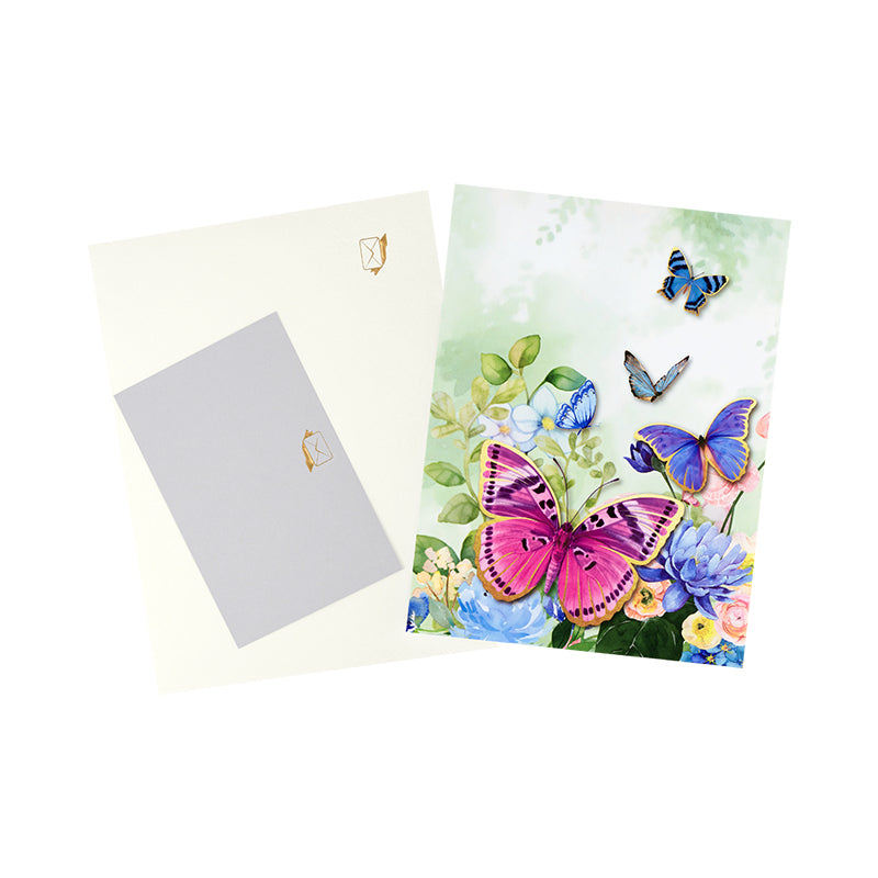 Fluttering Grace Butterfly 3D Pop Up Greeting Card - Birthday Mother Anniversary Valentine's Day