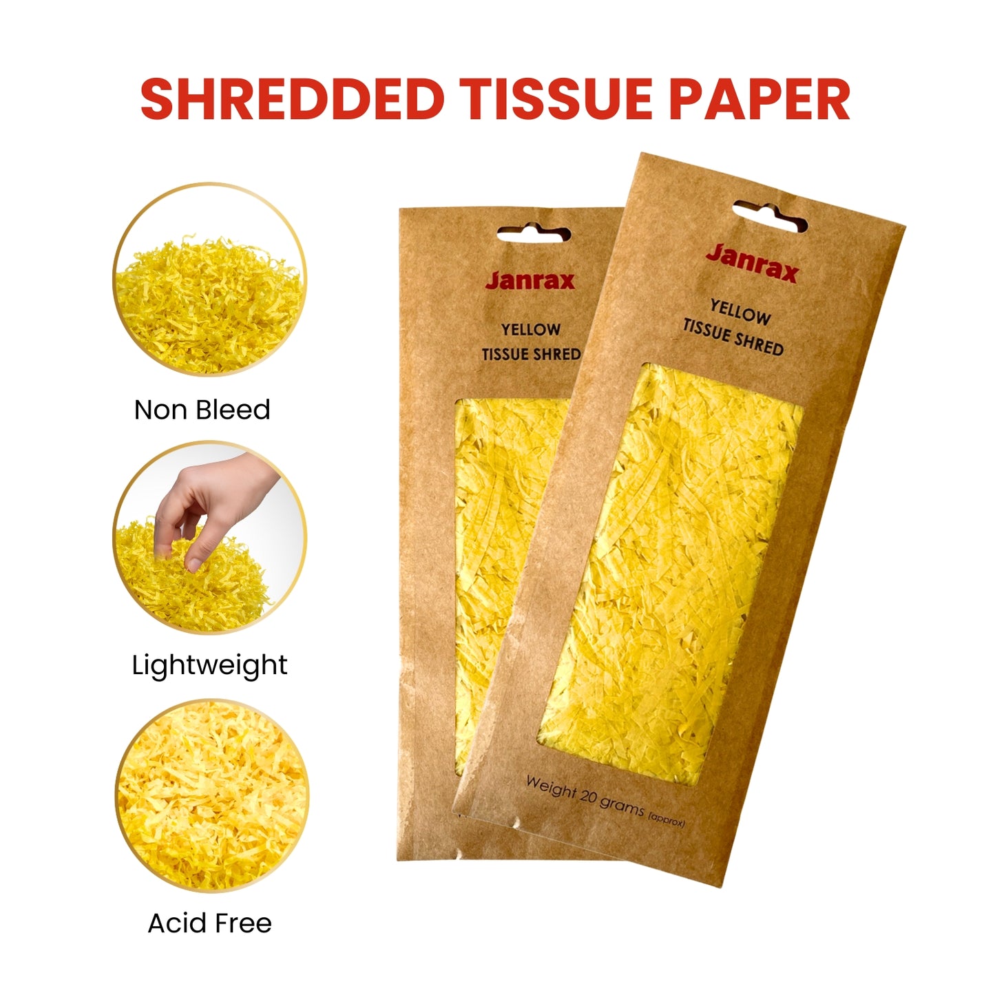 Yellow Tissue Shred 20g