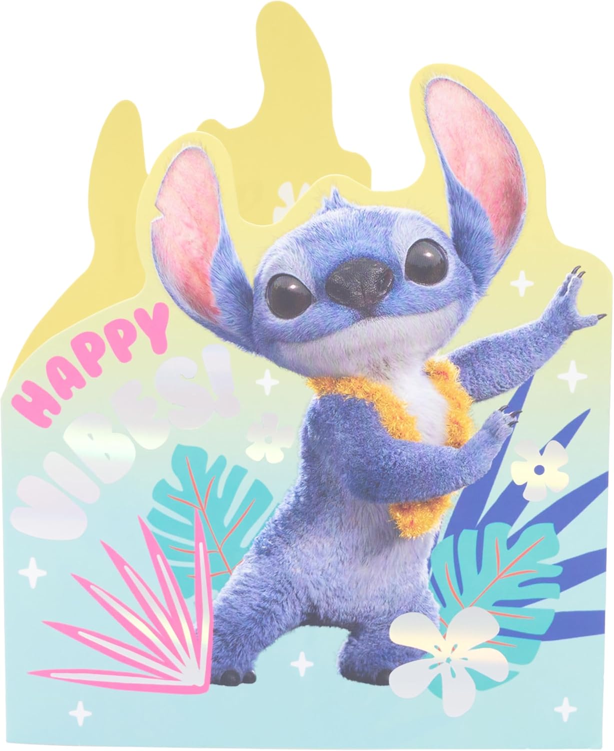 Disney Lilo & Stitch Happy Vibes Design Birthday Card