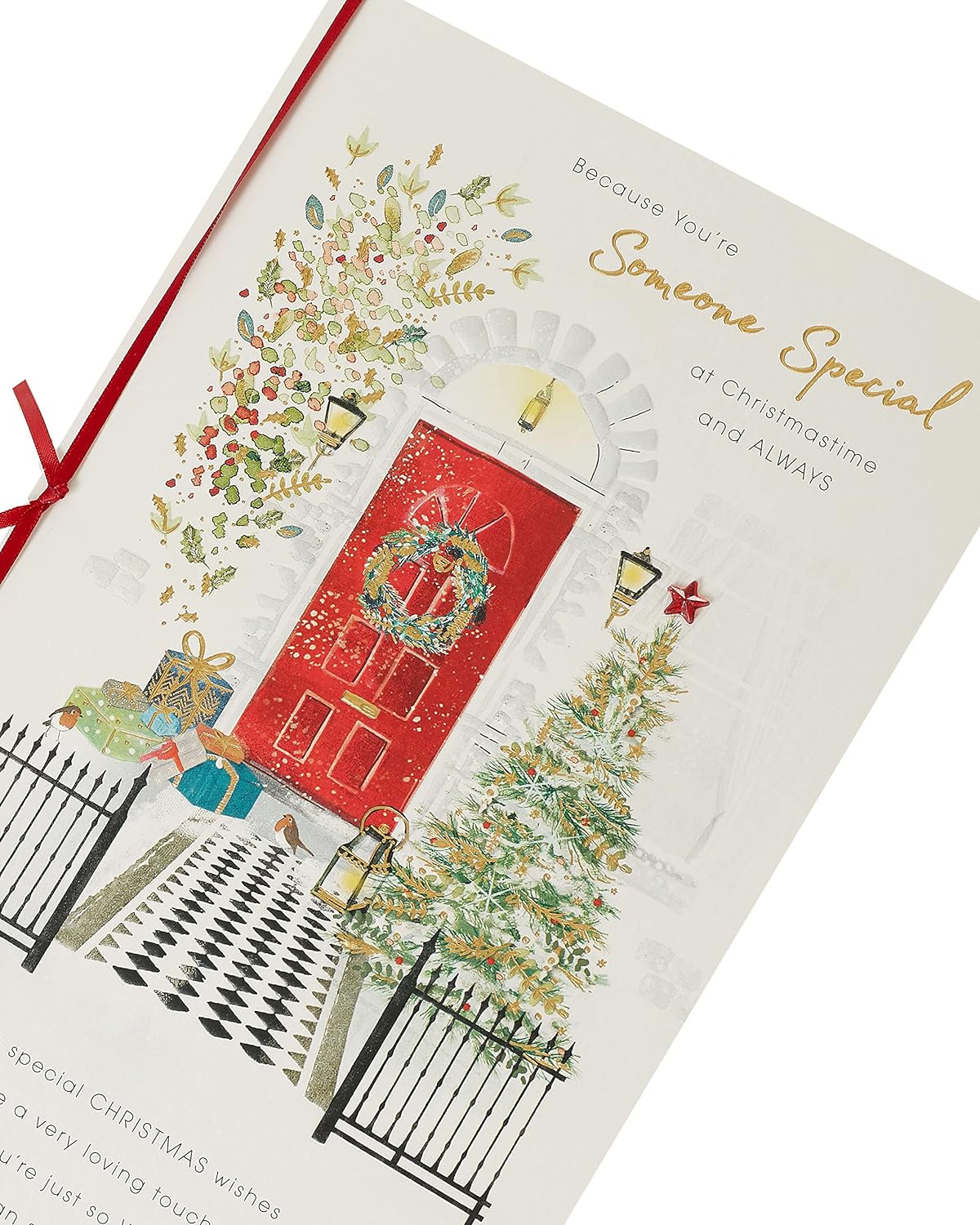 Front Door Scene Someone Special Christmas Card