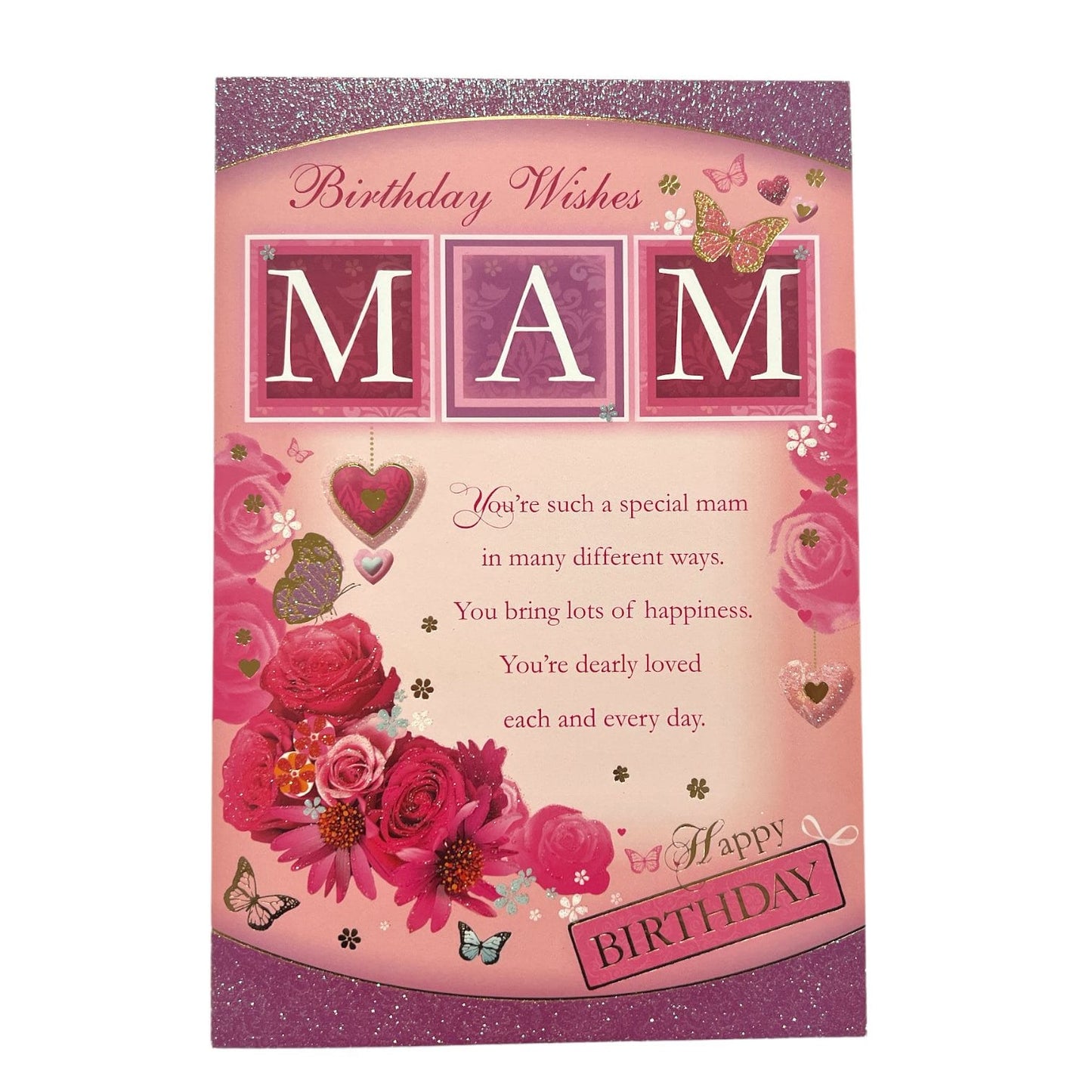 Mam Birthday Wishes Floral Greetings Card