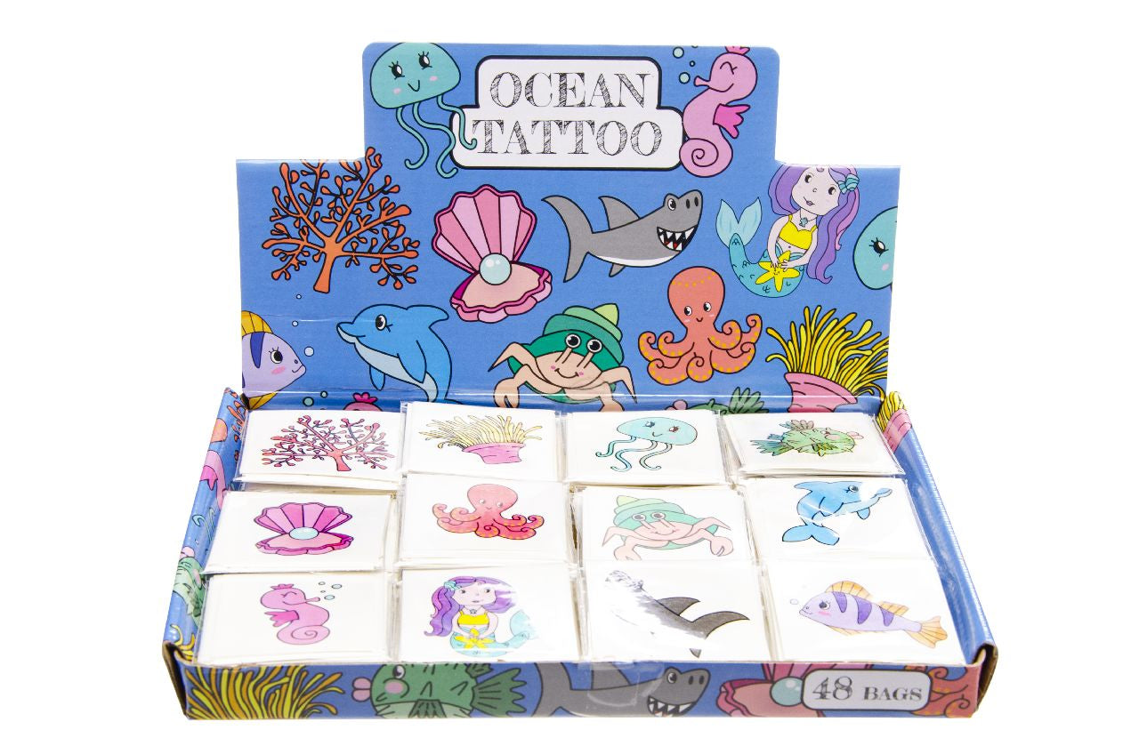 48 Pack of 12 Pieces Sea Animal Tattoos