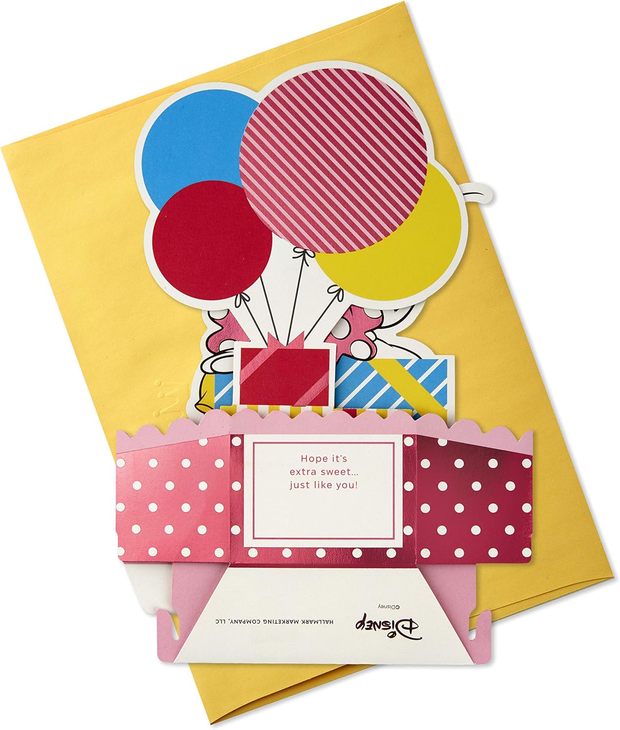 Disney Minnie Mouse with Gifts & Balloons 3D & Pop Up Birthday Card