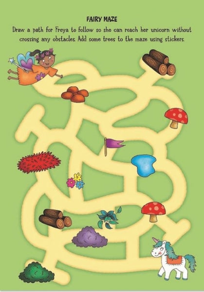 Pack of 6 A4 Unicorn Or Princess Design My Fun Sticker Activity Books