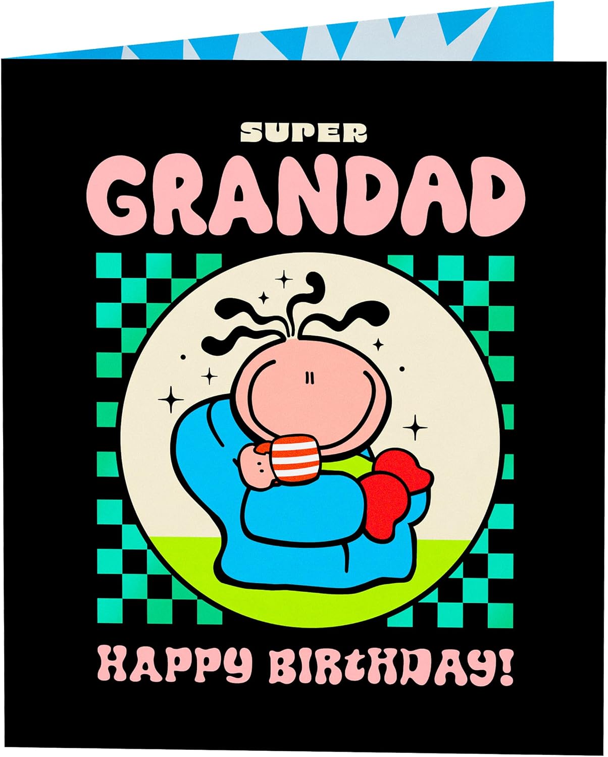Relaxing Character Grandad Birthday Card