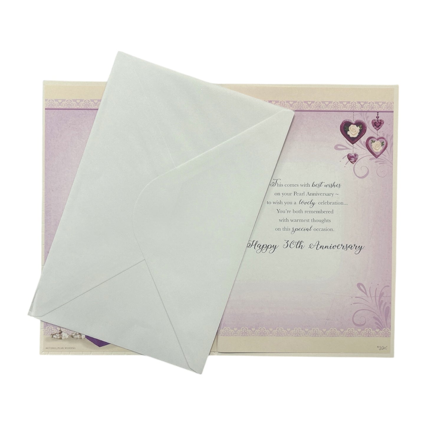 Pearl Wedding Keepsake Treasures Traditional Design 30th Anniversary Card