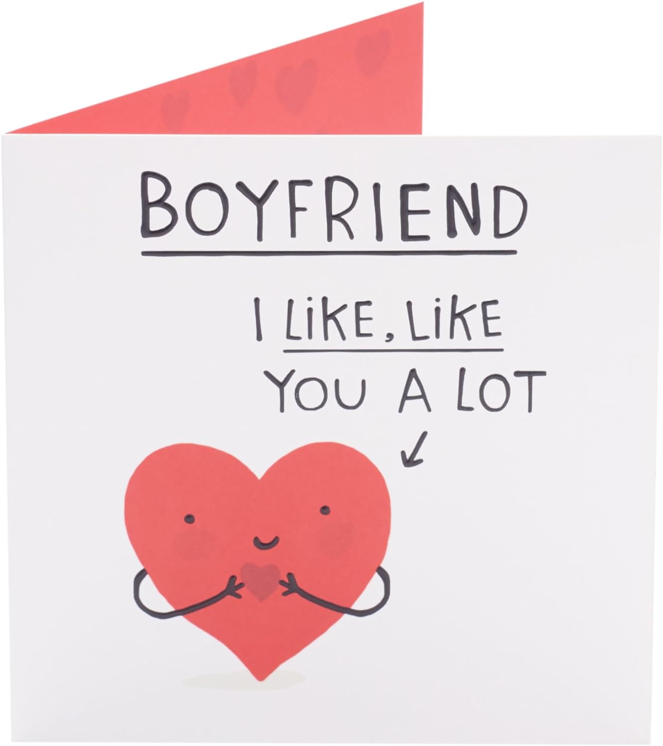Cute Smiley Heart Design Boyfriend Valentine's Day Card
